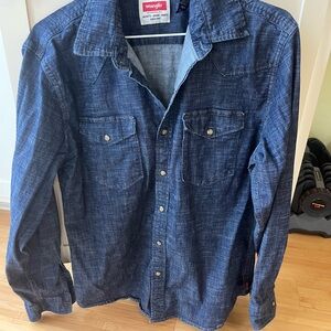 Wrangler Indigo Button-Up Shirt